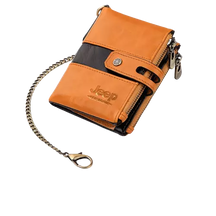 Carteira Masculina de Couro Genuíno Jeep + Brindes