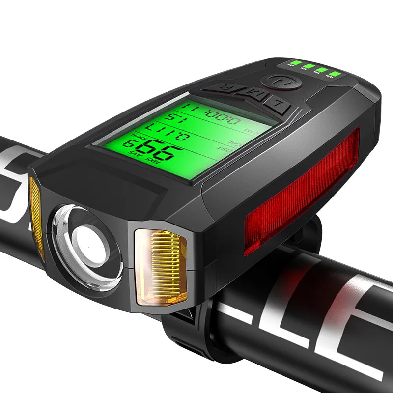 Farol Dianteiro de Bicicleta Impermeável 5 em 1