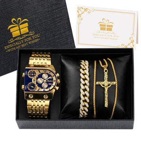 Kit Relógio Masculino Elegante e Resistente