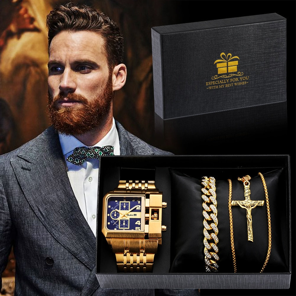 Kit Relógio Masculino Elegante e Resistente