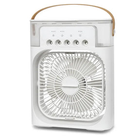 Mini Ventilador e Umidificador de Ar Portátil 3 em 1