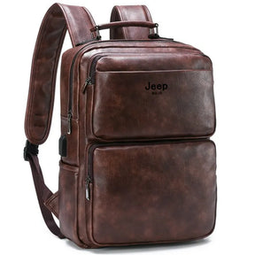 Mochila Masculina de Couro Grande - Jeep Buluo