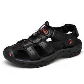 Sandália Masculina Ortopédica de Couro Orthosoft