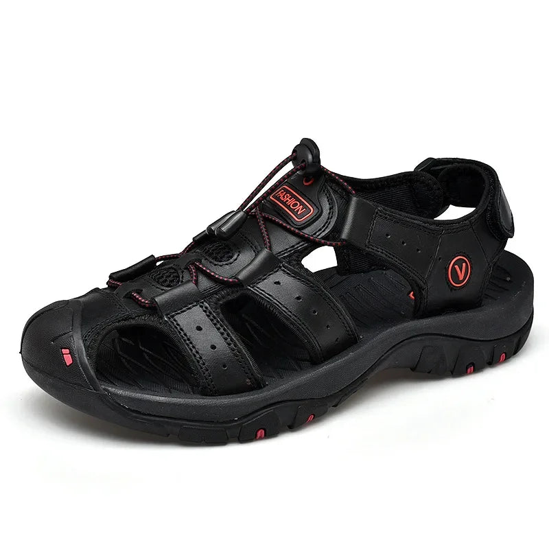 Sandália Masculina Ortopédica de Couro Orthosoft