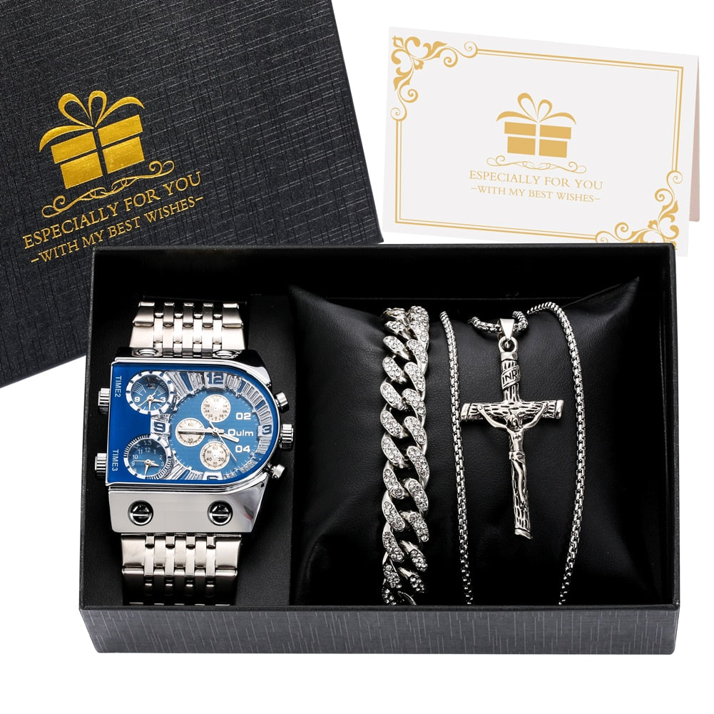 Kit Relógio Masculino Elegante e Resistente