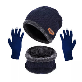 Conjunto Touca Térmica com Cachecol e Luvas