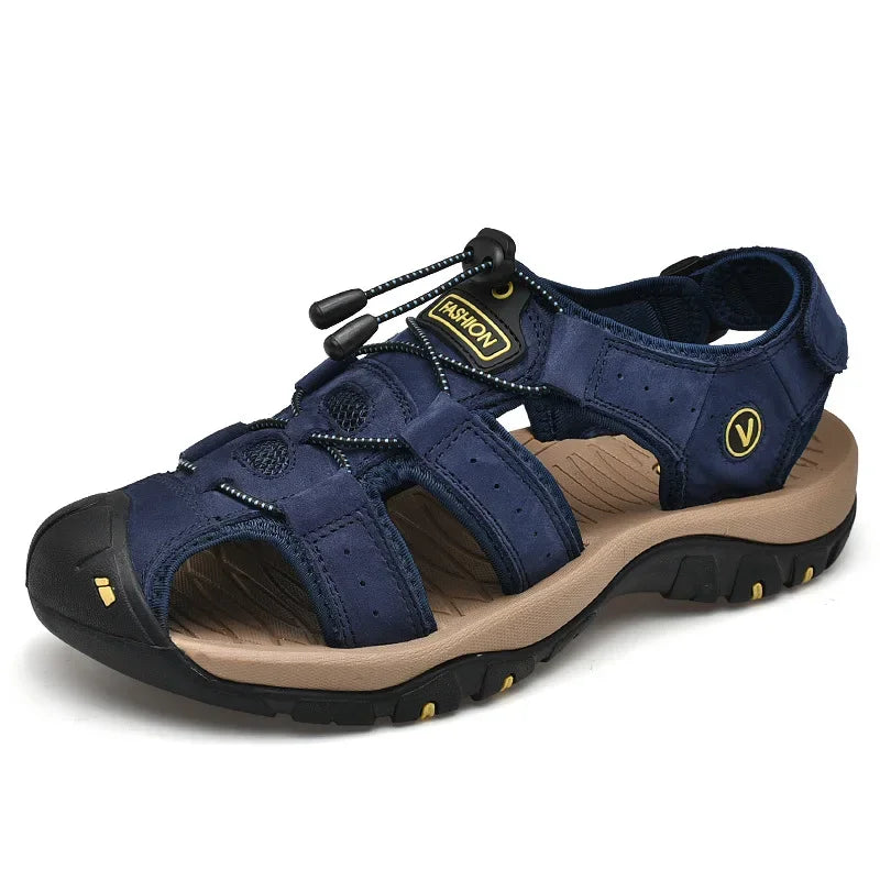 Sandália Masculina Ortopédica de Couro Orthosoft