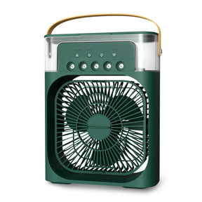 Mini Ventilador e Umidificador de Ar Portátil 3 em 1