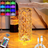 Luminária de Luxo Cristal Para Mesa Touch Usb